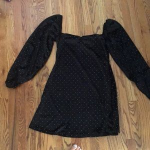 Black dress with gold studs!